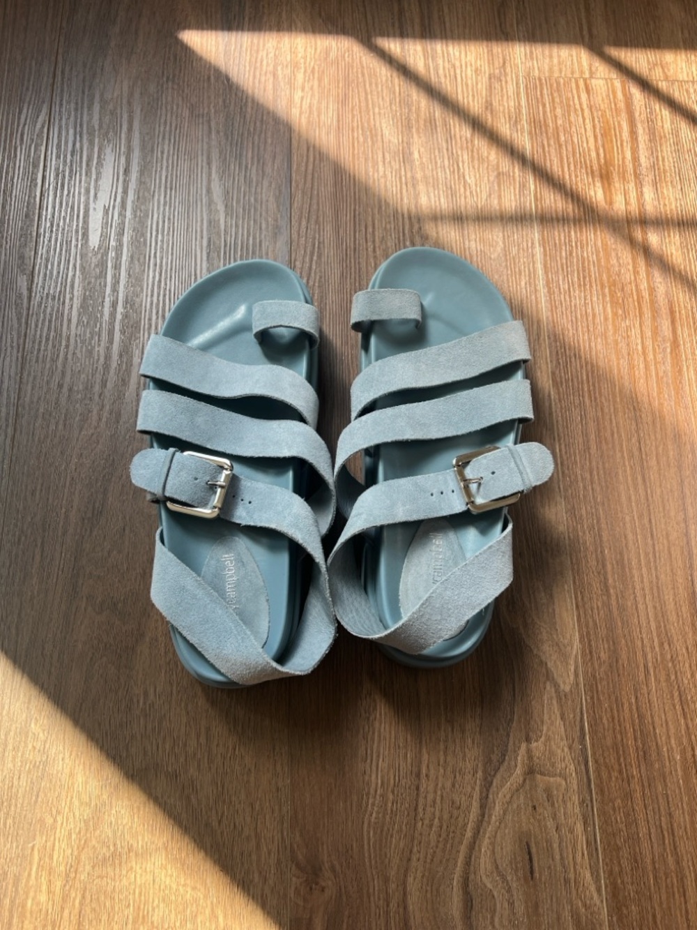 Jeffrey Campbell Light Blue Suede Strappy Sandals